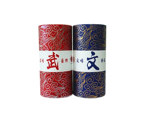 廠家定製白酒精裝（zhuāng）禮盒 個（gè）性化紅酒禮盒雙支單支裝 圓筒包裝（zhuāng）盒