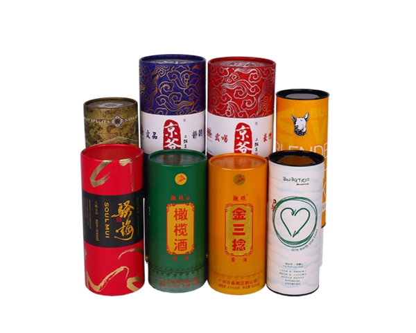 彩色印（yìn）刷LOGO圓（yuán）形紙罐包裝盒紙筒盒 白酒紅酒香檳洋酒圓形包（bāo）裝盒